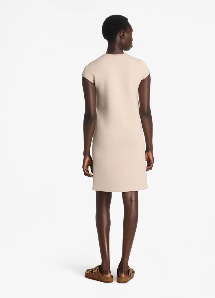 Women Knit Dresses St John Stretch Twill Knit Cap Sleeve Dress Light Peony Women Knit Dresses St John Stretch Twill Knit Cap Sleeve Dress Light Peony