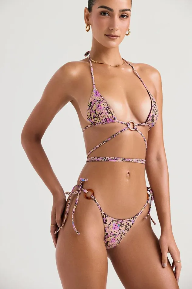 Women Kos Prune Reversible Tie Side Bikini Bottom House Of CB Swimwear Women Kos Prune Reversible Tie Side Bikini Bottom House Of CB Swimwear