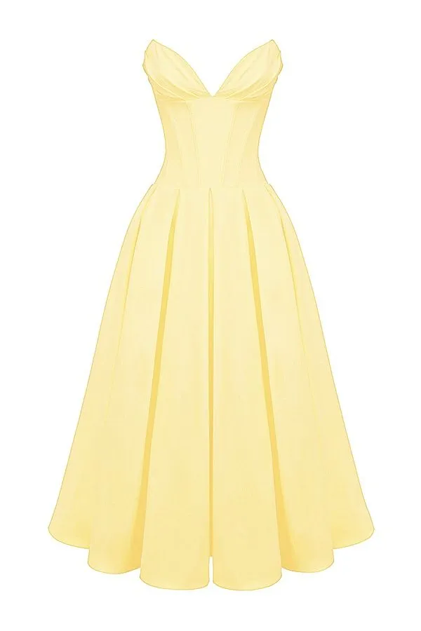 Women Lady Sunshine Strapless Tulle Midi Dress House Of CB Dresses Women Lady Sunshine Strapless Tulle Midi Dress House Of CB Dresses