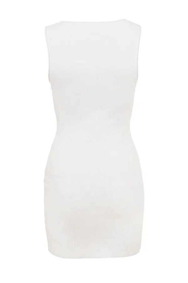 Women Laguna White Stretch Knit Mini Dress House Of CB Dresses