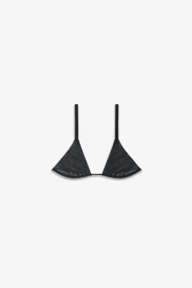Women Leather Bra Black OTHER TOPS