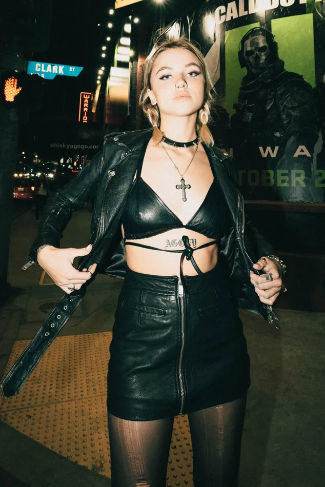 Women Leather Bra Black OTHER TOPS