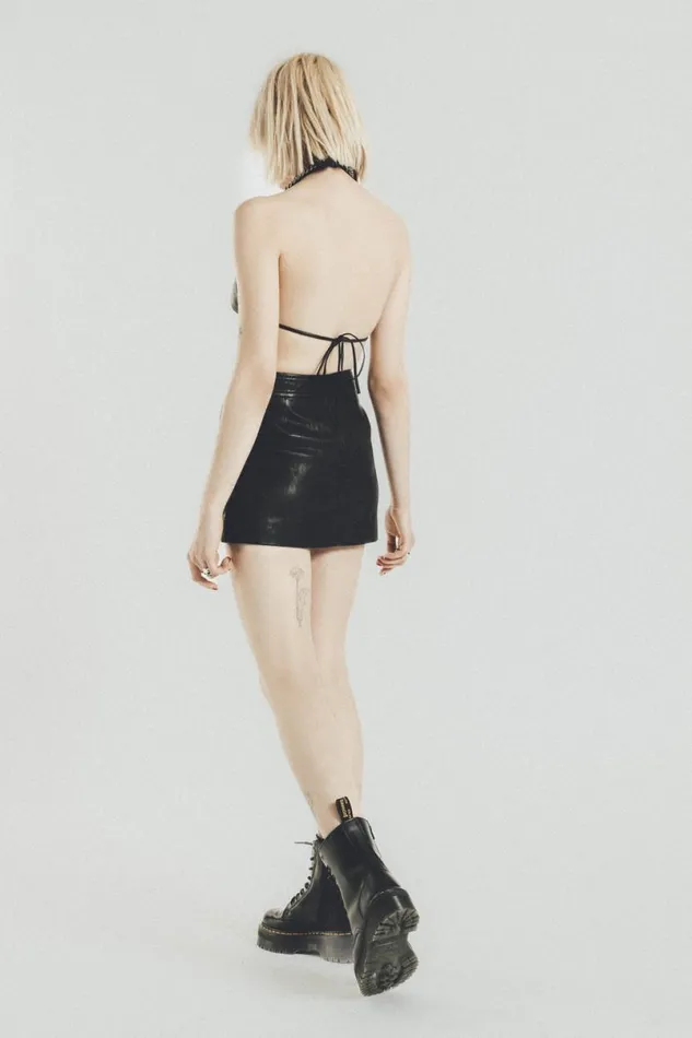 Women Leather Bra Black OTHER TOPS