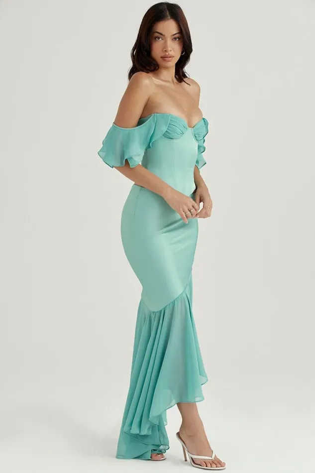 Women Lila Jade Ruffle Maxi Skirt House Of CB Bottoms Women Lila Jade Ruffle Maxi Skirt House Of CB Bottoms