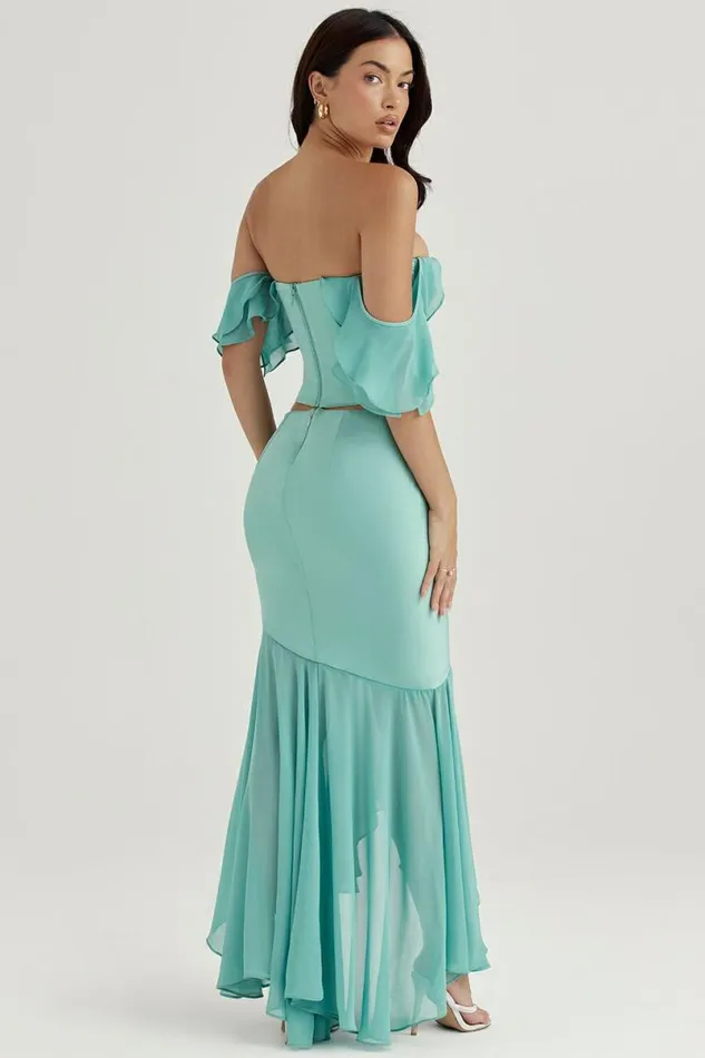 Women Lila Jade Ruffle Maxi Skirt House Of CB Bottoms Women Lila Jade Ruffle Maxi Skirt House Of CB Bottoms