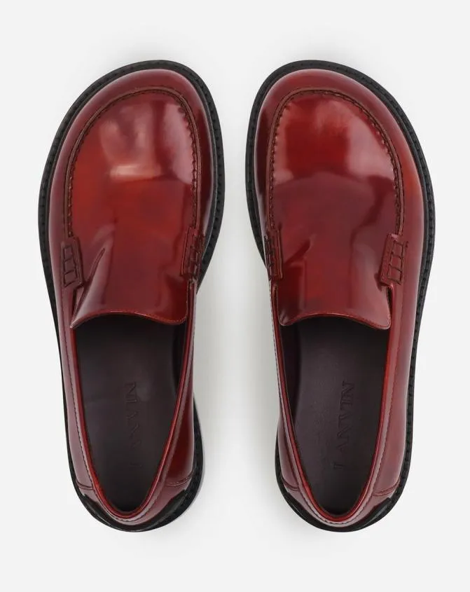 Women Loafers Lanvin Spinto Loafers In Smooth Leather Dark Brown Women Loafers Lanvin Spinto Loafers In Smooth Leather Dark Brown