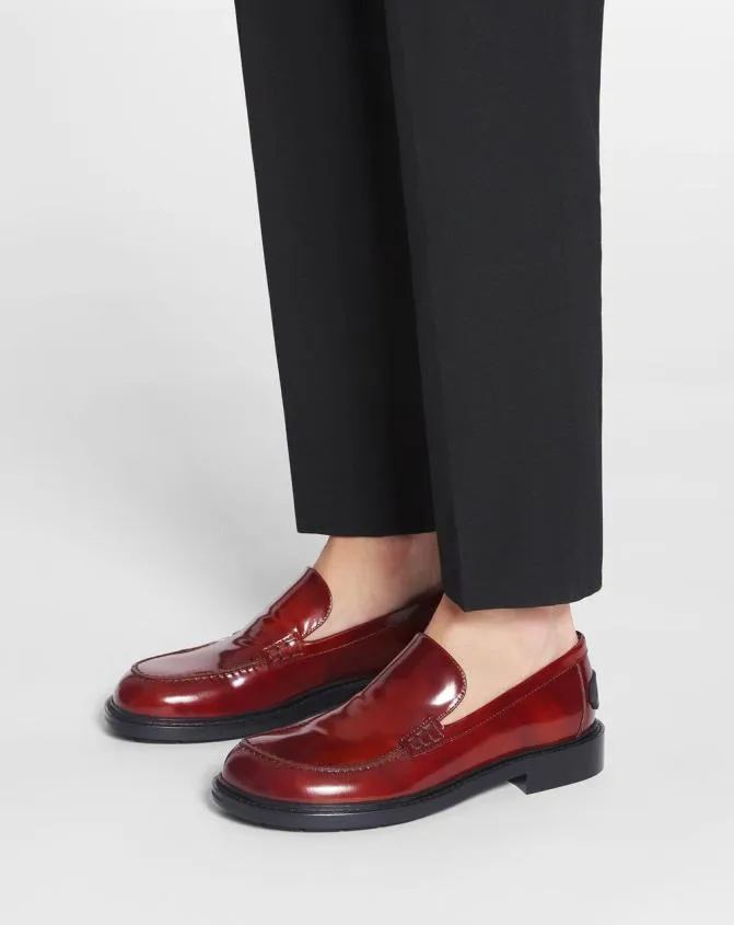 Women Loafers Lanvin Spinto Loafers In Smooth Leather Dark Brown Women Loafers Lanvin Spinto Loafers In Smooth Leather Dark Brown