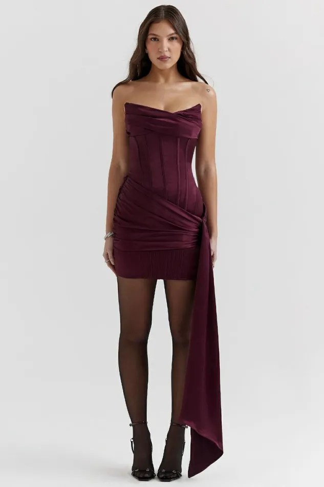 Women Loubella Mulberry Strapless Corset Dress House Of CB Dresses Women Loubella Mulberry Strapless Corset Dress House Of CB Dresses