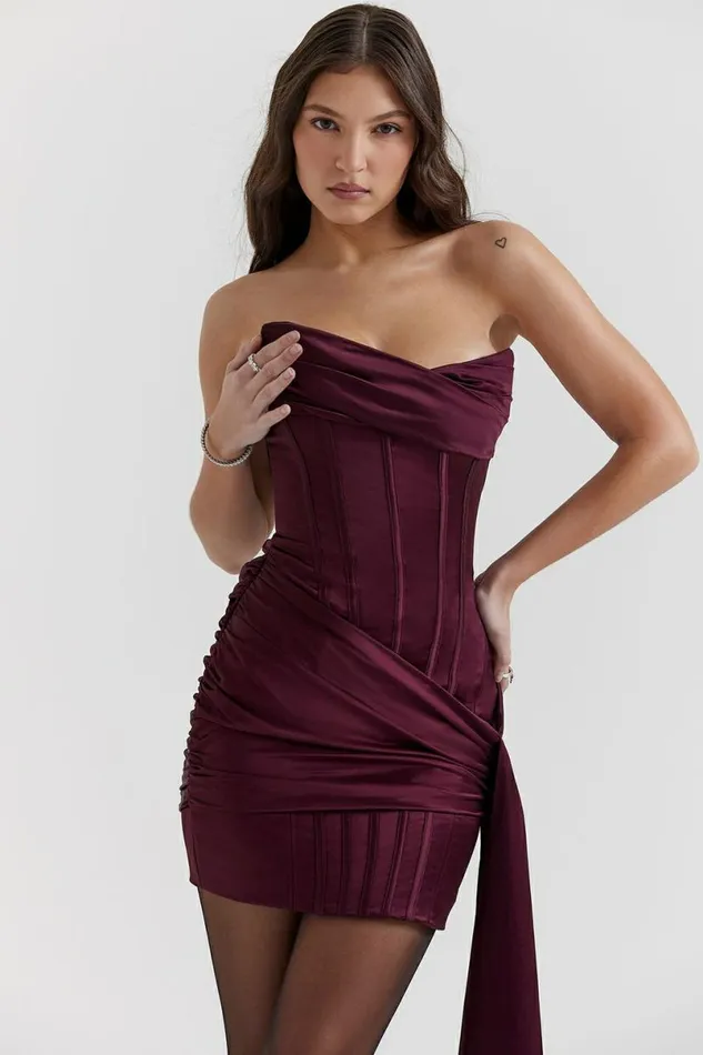 Women Loubella Mulberry Strapless Corset Dress House Of CB Dresses Women Loubella Mulberry Strapless Corset Dress House Of CB Dresses