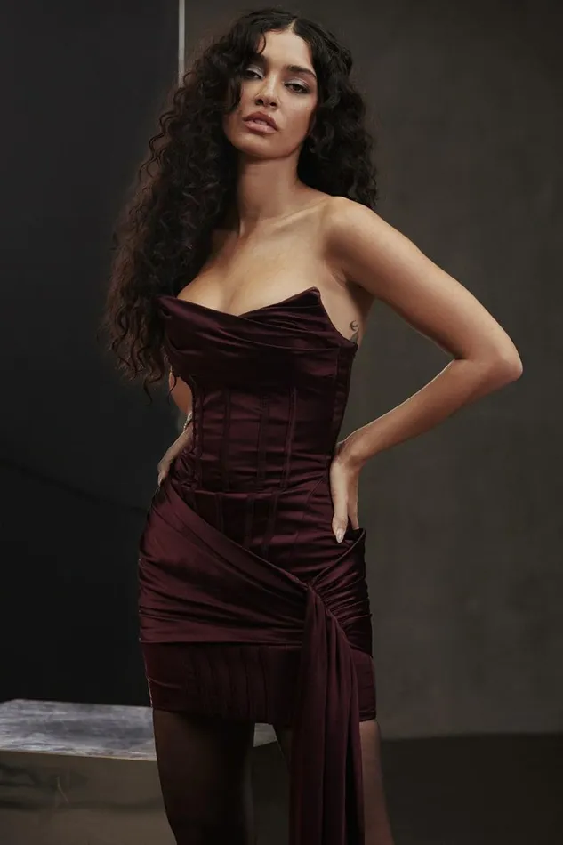 Women Loubella Mulberry Strapless Corset Dress House Of CB Dresses Women Loubella Mulberry Strapless Corset Dress House Of CB Dresses
