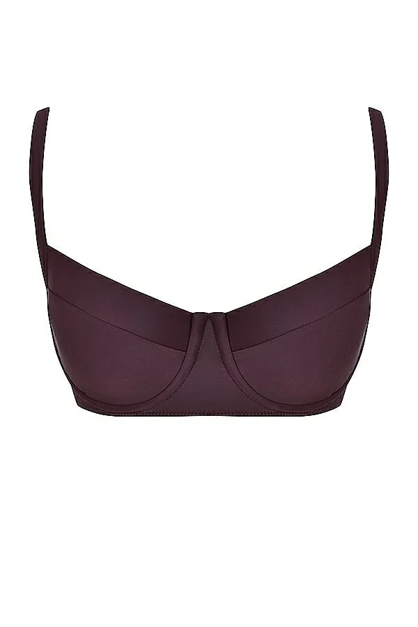 Women Lourdes Cacao Underwired Bikini Top House Of CB Swimwear