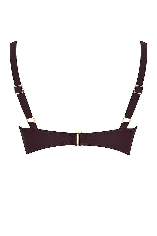 Women Lourdes Cacao Underwired Bikini Top House Of CB Swimwear