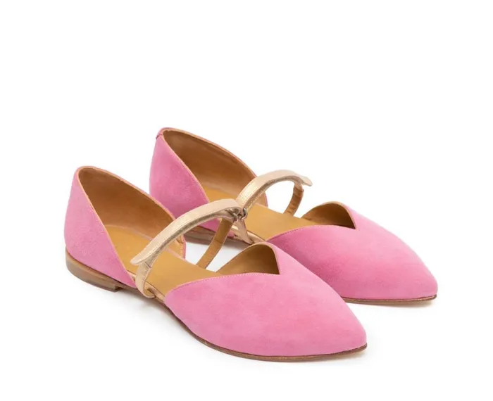 Women Low Heel Audley Shoes Low Heel Leather Shoe Frits Metallic