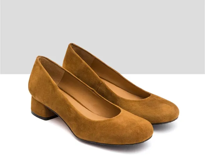 Women Low Heel Audley Shoes Low Heel Leather Shoe Ivonne Brown