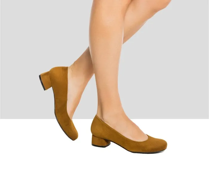 Women Low Heel Audley Shoes Low Heel Leather Shoe Ivonne Brown
