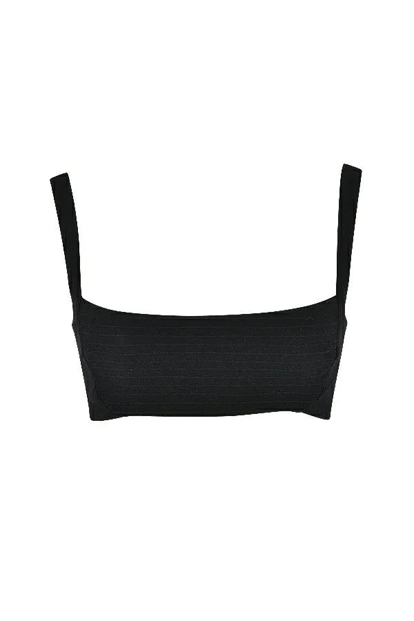 Women Luciana Black Pleated Bandeau Top House Of CB Tops Women Luciana Black Pleated Bandeau Top House Of CB Tops