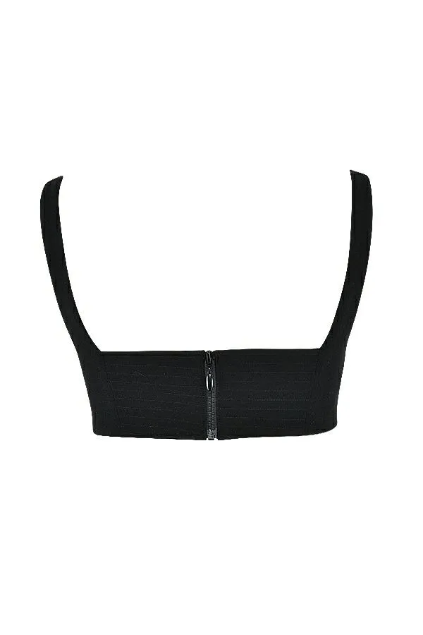 Women Luciana Black Pleated Bandeau Top House Of CB Tops Women Luciana Black Pleated Bandeau Top House Of CB Tops