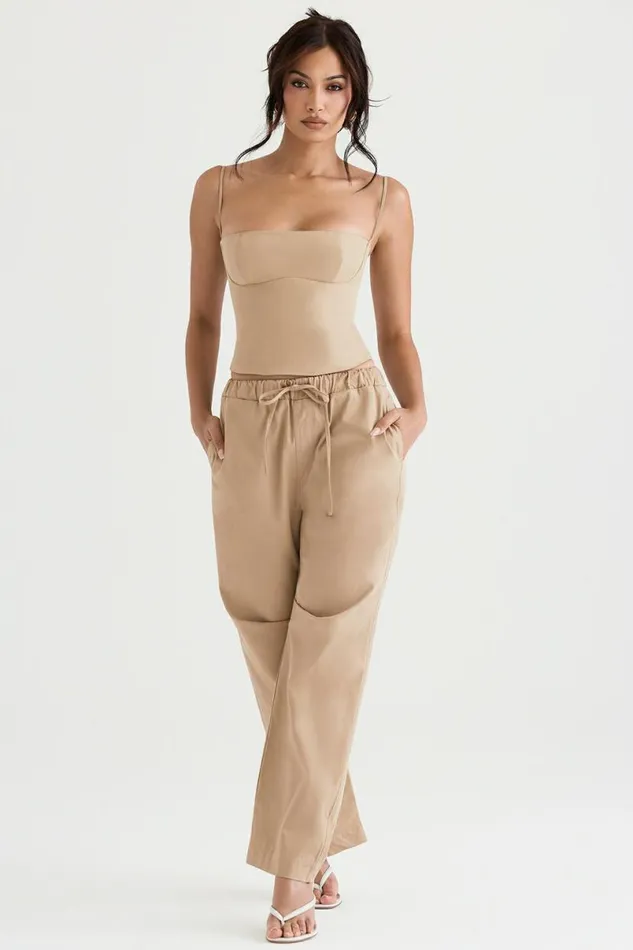 Women Luna Camel Cargo Trousers House Of CB Bottoms
