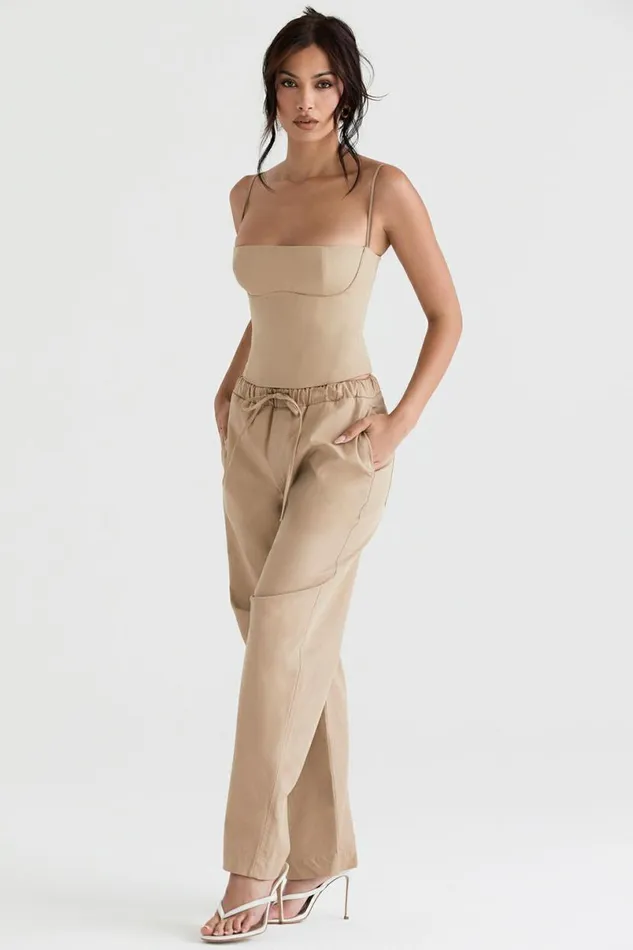 Women Luna Camel Cargo Trousers House Of CB Bottoms Women Luna Camel Cargo Trousers House Of CB Bottoms