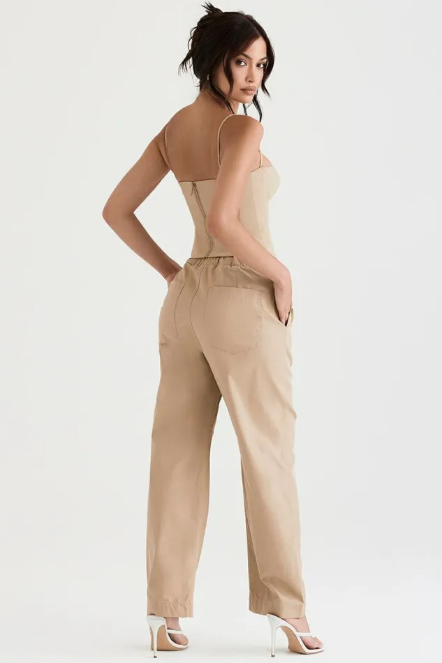 Women Luna Camel Cargo Trousers House Of CB Bottoms Women Luna Camel Cargo Trousers House Of CB Bottoms