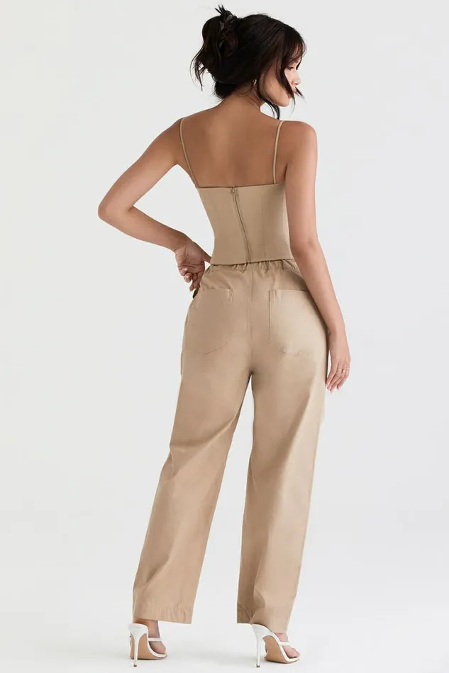 Women Luna Camel Cargo Trousers House Of CB Bottoms Women Luna Camel Cargo Trousers House Of CB Bottoms