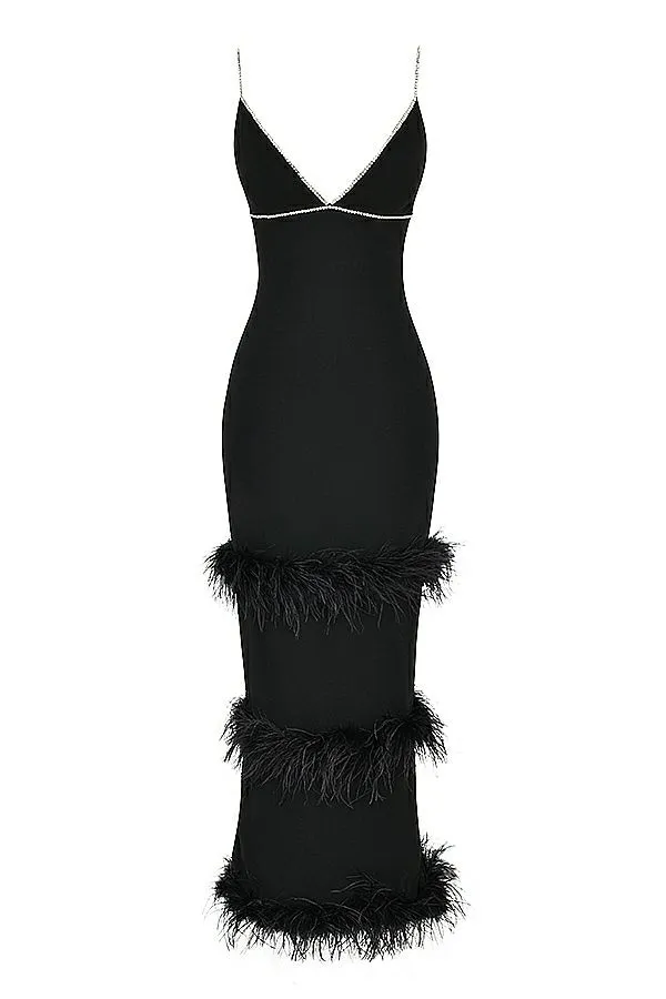 Women Maricel Black Crystallised Maxi Dress House Of CB Dresses Women Maricel Black Crystallised Maxi Dress House Of CB Dresses