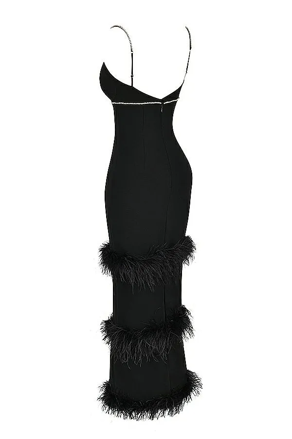 Women Maricel Black Crystallised Maxi Dress House Of CB Dresses Women Maricel Black Crystallised Maxi Dress House Of CB Dresses