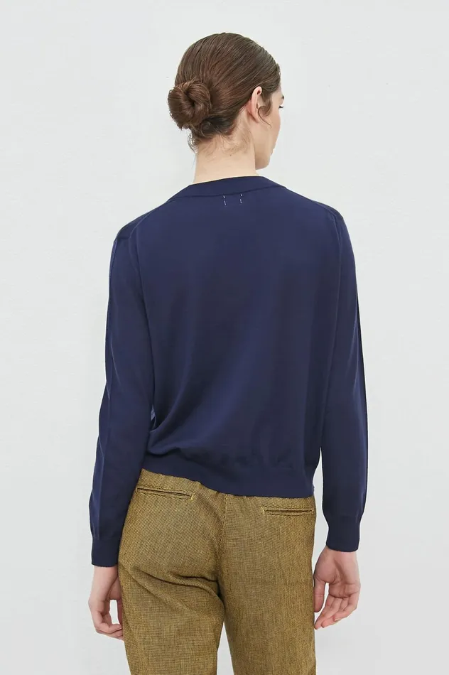 Women MARISSA 8211 Summer Cashmere Crew Neck Sweater 8211 Blu Massimo Alba Knitwear Women MARISSA 8211 Summer Cashmere Crew Neck Sweater 8211 Blu Massimo Alba Knitwear