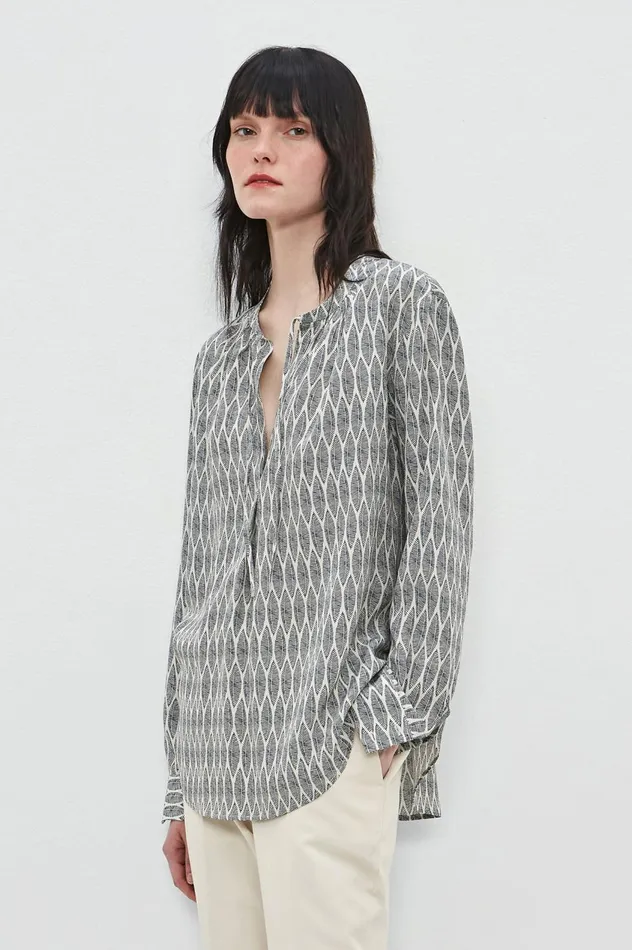 Women MARTINA 8211 Silk Blouse 8211 Blu Massimo Alba Shirts