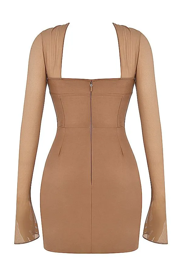 Women Mayara Mocha Structured Corset Mini Dress House Of CB Dresses Women Mayara Mocha Structured Corset Mini Dress House Of CB Dresses