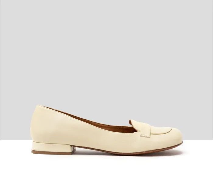Women Medium Heel Audley Shoes Low Heel Leather Shoe Hila Yellow