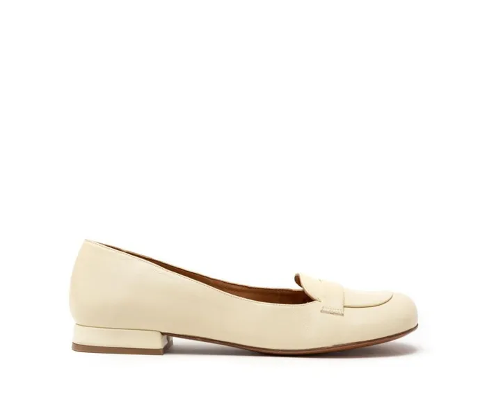 Women Medium Heel Audley Shoes Low Heel Leather Shoe Hila Yellow