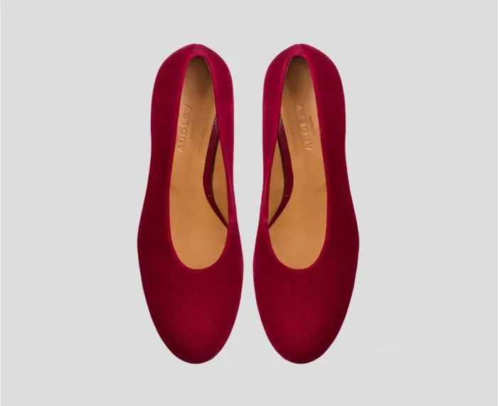 Women Medium Heel Audley Shoes Medium Heel Leather Shoe Candice Red