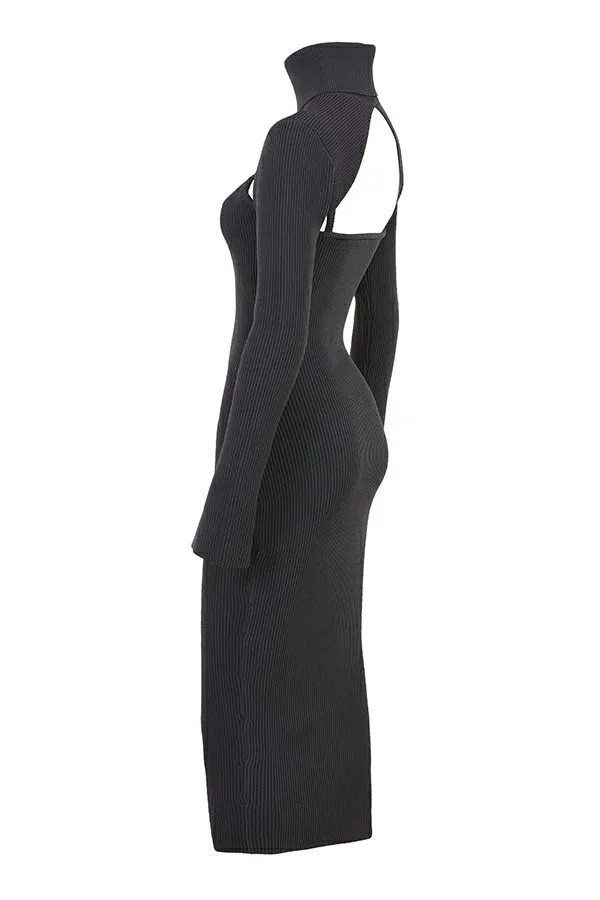 Women Meliora Charcoal Knit Midi Dress House Of CB Dresses Women Meliora Charcoal Knit Midi Dress House Of CB Dresses