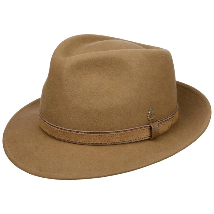 WomenMen Collins Hair Felt Bogart Hat Zechbauer Dark Beige Mayser Bogart Hats