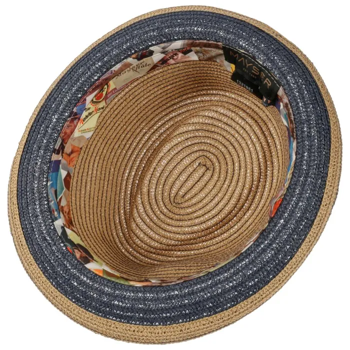 WomenMen Jerome Trilby Straw Hat Bluebeige Mayser Straw Hats WomenMen Jerome Trilby Straw Hat Bluebeige Mayser Straw Hats