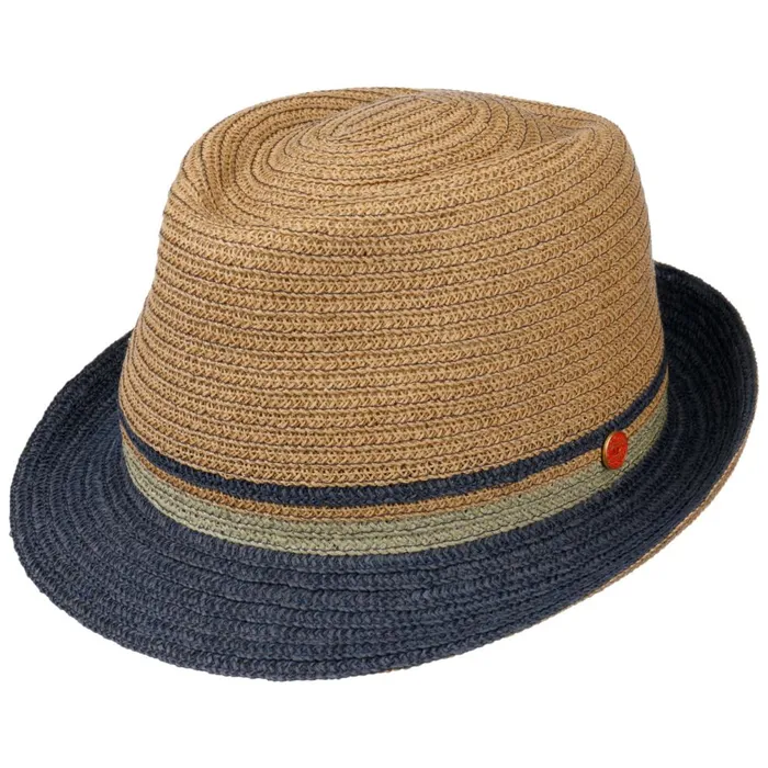 WomenMen Jerome Trilby Straw Hat Bluebeige Mayser Straw Hats WomenMen Jerome Trilby Straw Hat Bluebeige Mayser Straw Hats