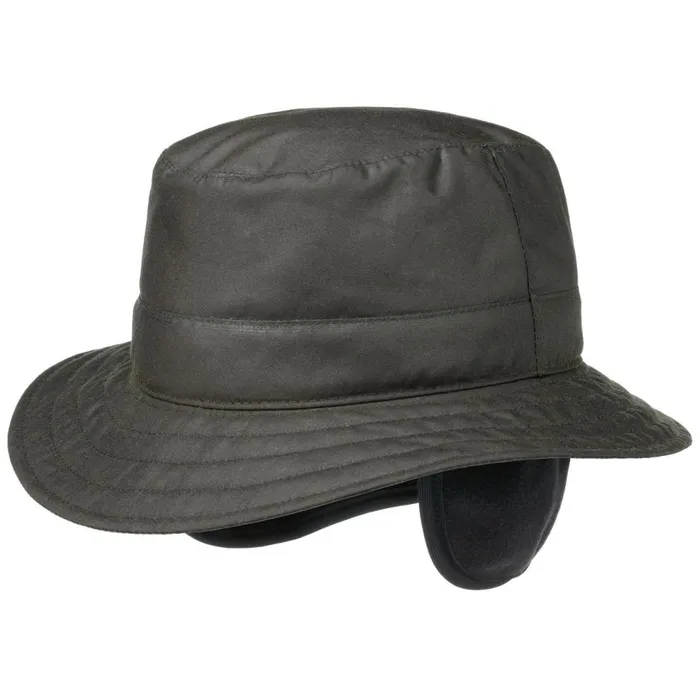 WomenMen Kilian Waxed Cotton Bucket Fabric Hat Schwarz Mayser Bucket Hats