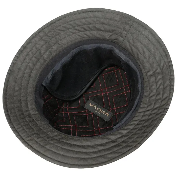 WomenMen Kilian Waxed Cotton Bucket Fabric Hat Schwarz Mayser Bucket Hats