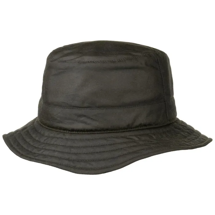 WomenMen Kilian Waxed Cotton Bucket Fabric Hat Schwarz Mayser Bucket Hats