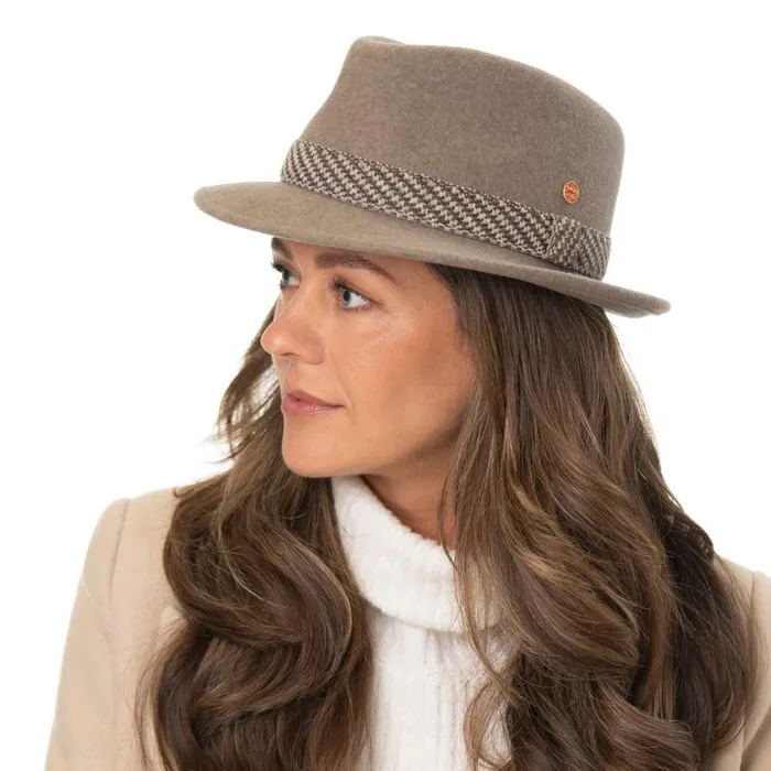 WomenMen New Maleo Trilby Wool Hat Beige Mayser Felt Hats WomenMen New Maleo Trilby Wool Hat Beige Mayser Felt Hats