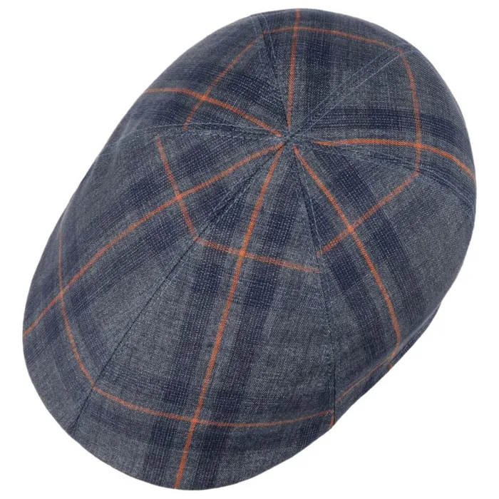 WomenMen Paddy Kampen Linen Flat Cap Dark Blue Mayser Flat Caps WomenMen Paddy Kampen Linen Flat Cap Dark Blue Mayser Flat Caps
