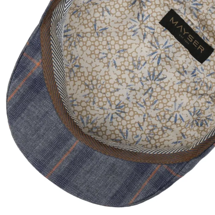 WomenMen Paddy Kampen Linen Flat Cap Dark Blue Mayser Flat Caps WomenMen Paddy Kampen Linen Flat Cap Dark Blue Mayser Flat Caps
