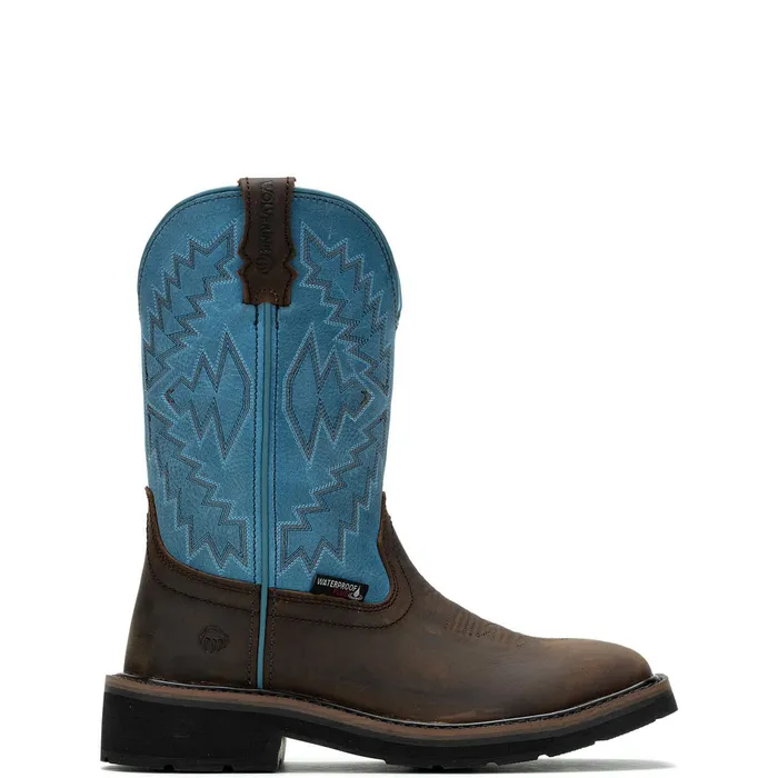 WomenMen Rancher Arrow SteelToe Wellington Work Boot Blue Wolverine Boots