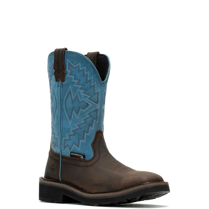 WomenMen Rancher Arrow SteelToe Wellington Work Boot Blue Wolverine Boots