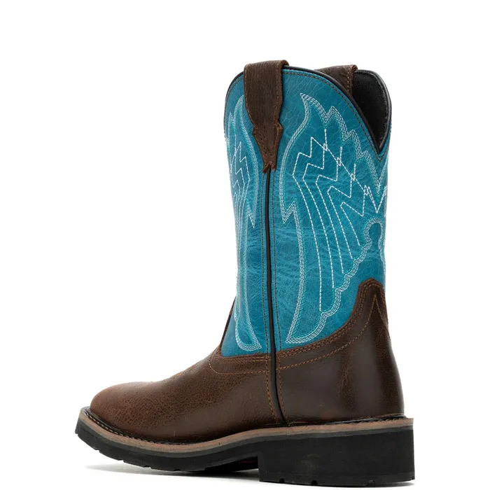WomenMen Rancher Eagle Waterproof SteelToe Wellington Work Boot Brownteal Wolverine Boots