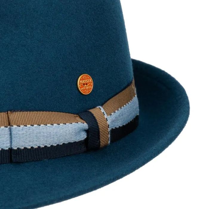 WomenMen Troy Wolga Trilby Wool Hat Blue Mayser Trilby Hats WomenMen Troy Wolga Trilby Wool Hat Blue Mayser Trilby Hats