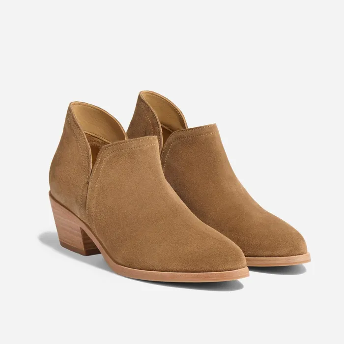 Women Mia Everyday Ankle Bootie Taupe Suede Nisolo Boots