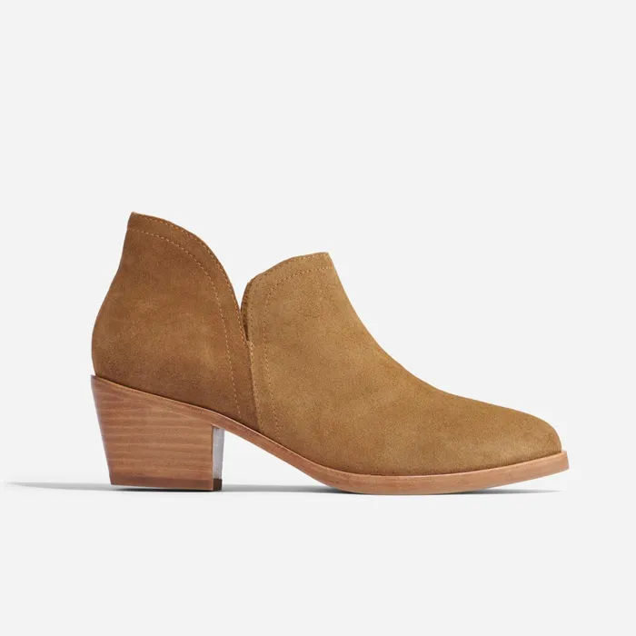 Women Mia Everyday Ankle Bootie Taupe Suede Nisolo Boots