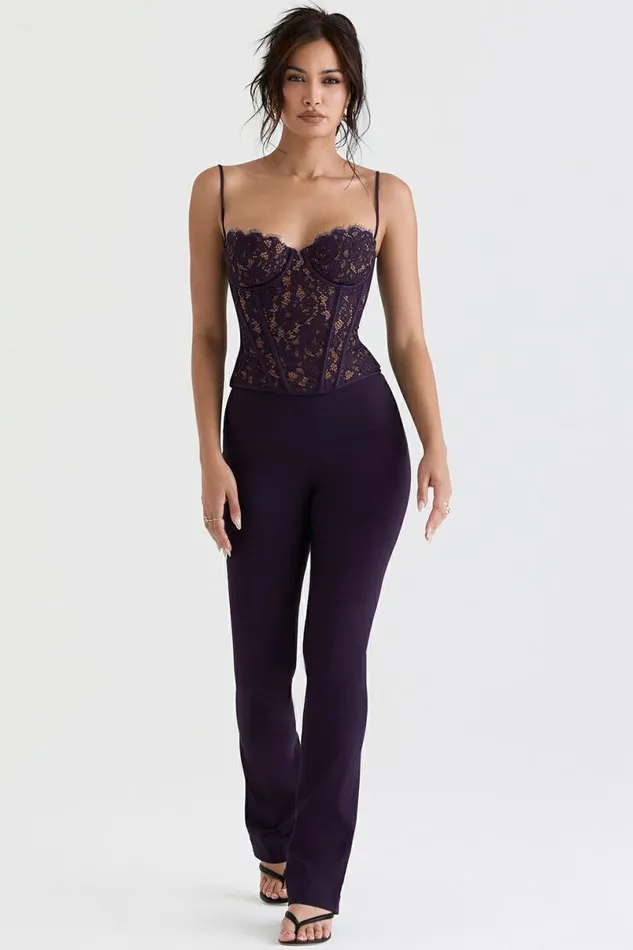Women Mila Night Shade Lace Underwired Corset House Of CB Corsets Women Mila Night Shade Lace Underwired Corset House Of CB Corsets